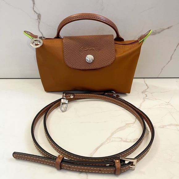 LONGCHAMP Le Pliage Pouch with Handle With Crossbody Strap - Picture 3 of 16